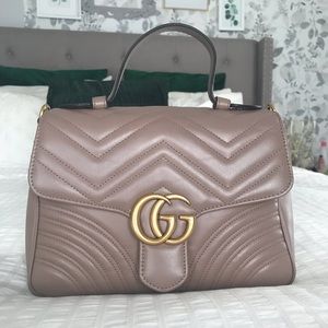 SOLD Gucci Marmont Mini top handle bag Dusty Pink
